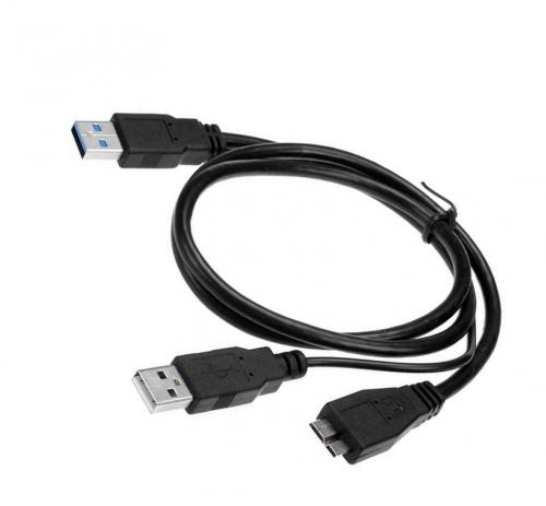 کابل هارد Micro USB3.0 فرانت 100سانتی با کابل شارژ USB2.0