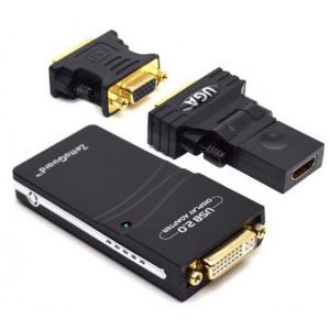 مبدل تصویری USB 2.0 به DVI/VGA/HDMI با کیفیت 1080p به همراه صدا