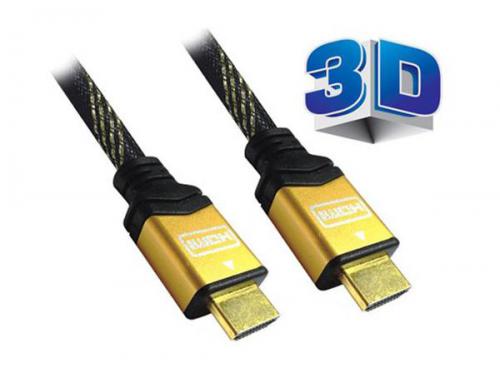 کابل HDMI سرپوش طلایی سه بعدی 3 متر